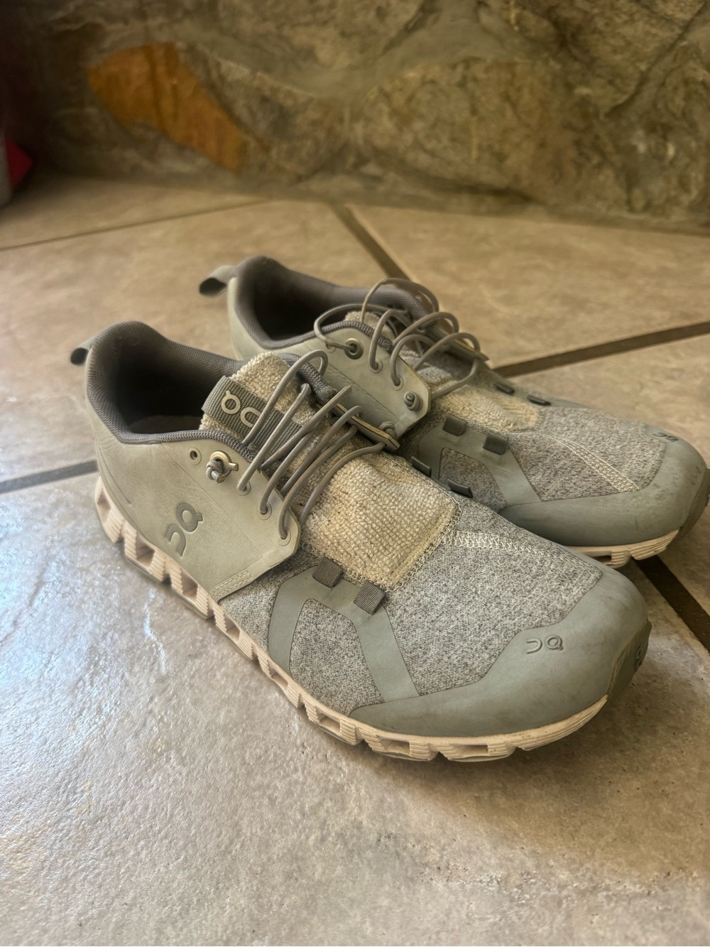 On Cloud Terry Running Shoes Grey Neutral | Women's Size 7.5⁠ - Picture 2 of 9